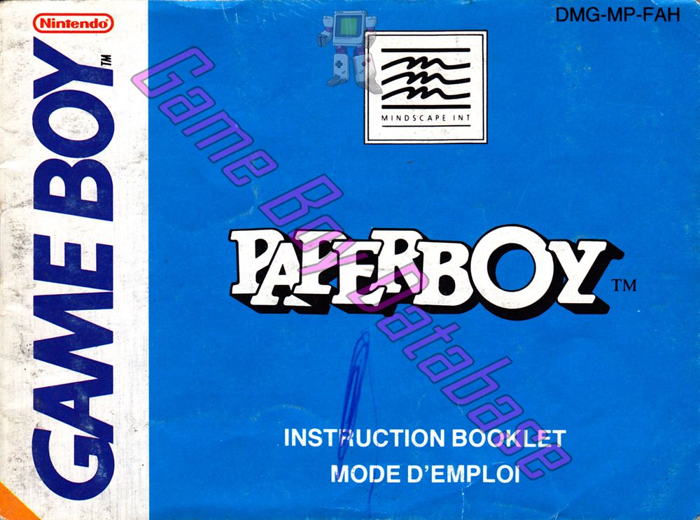 Paperboy FAH Front of the booklet