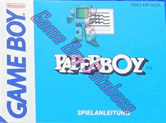 Paperboy NOE Front of the booklet