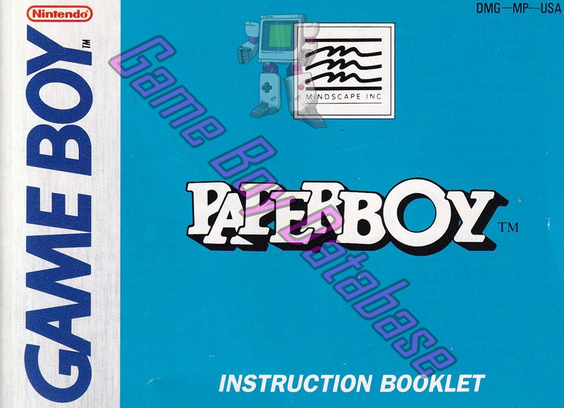 Paperboy USA Front of the booklet