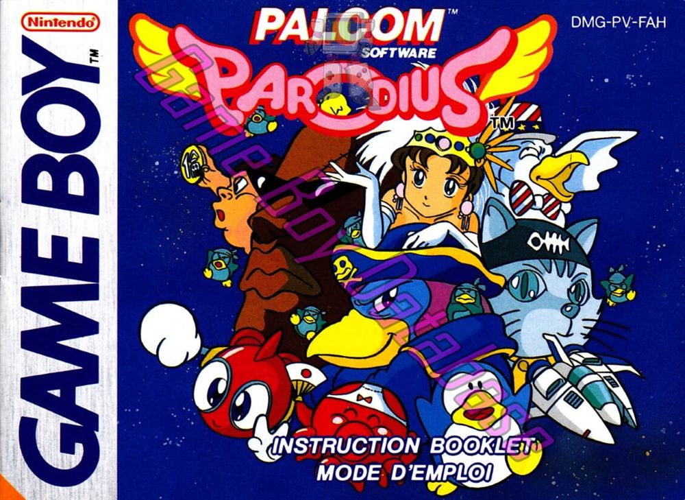 Parodius FAH Front of the booklet