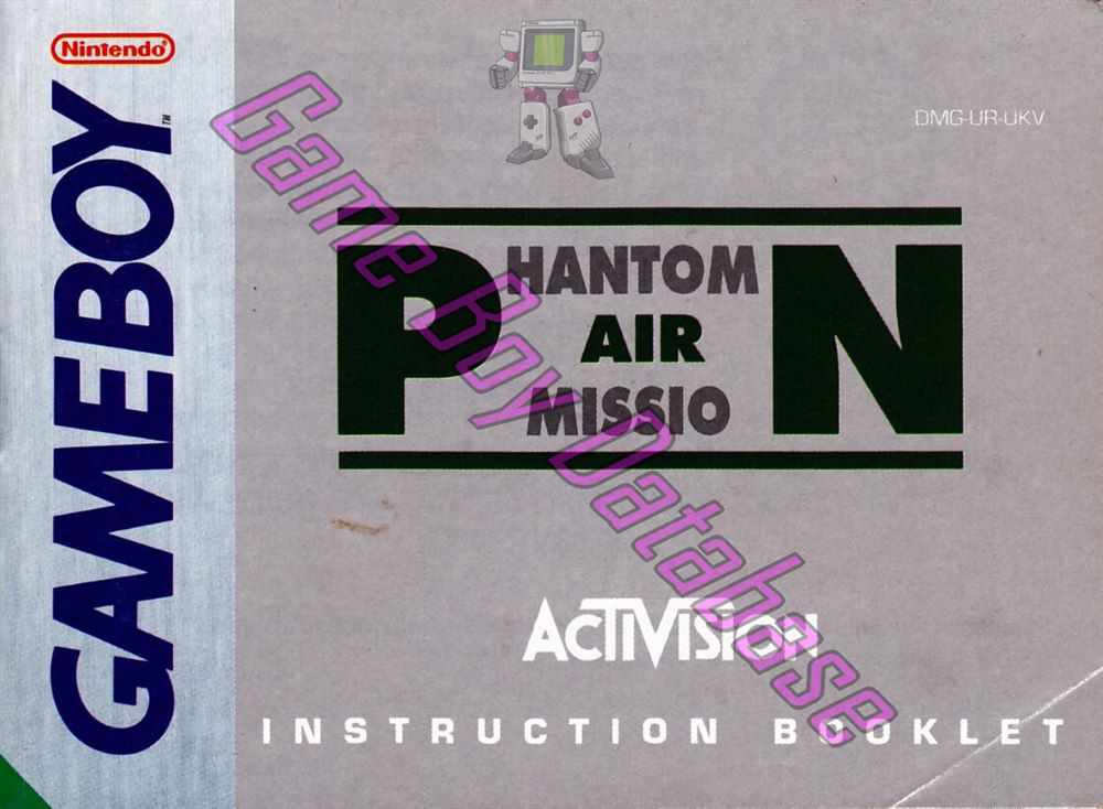 Phantom Air Mission UKV Front of the booklet