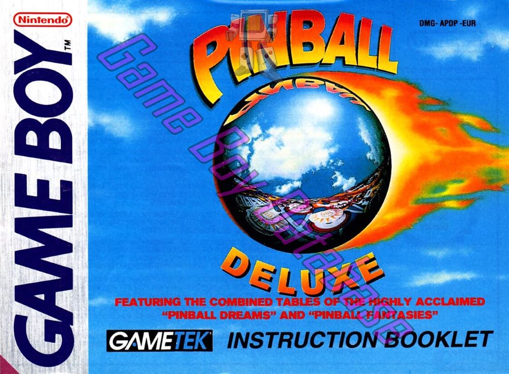 Pinball Deluxe EUR Front of the booklet