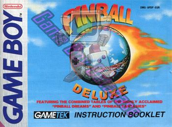 Pinball Deluxe EUR-2 Front of the booklet