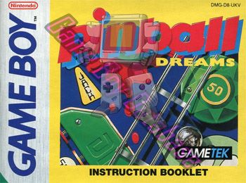 Pinball Dreams UKV Front of the booklet