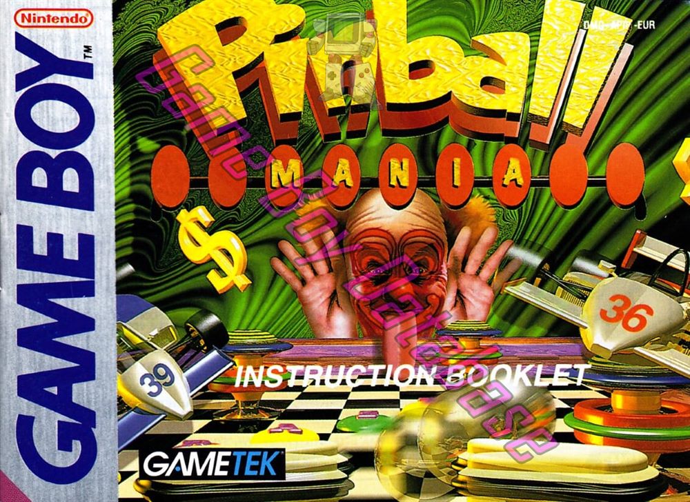 Pinball Mania EUR Front of the booklet