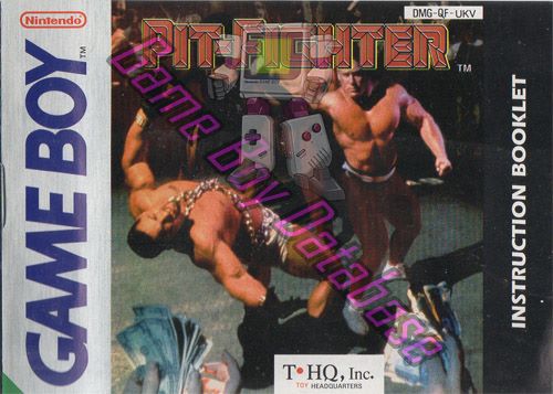 Pit-Fighter UKV Front of the booklet