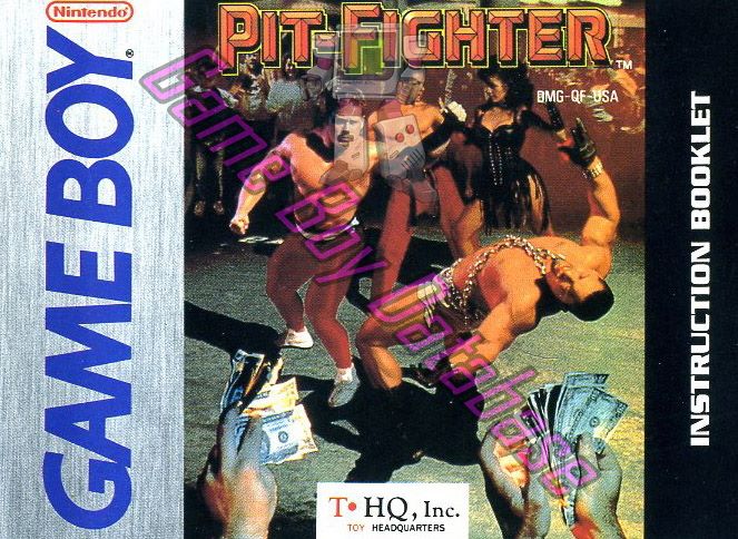 Pit-Fighter USA Front of the booklet