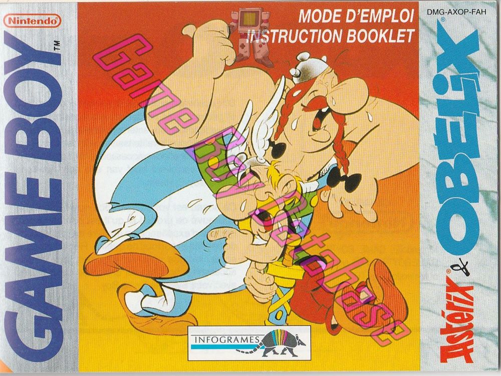 Astérix & Obélix FAH-1 Front of the booklet