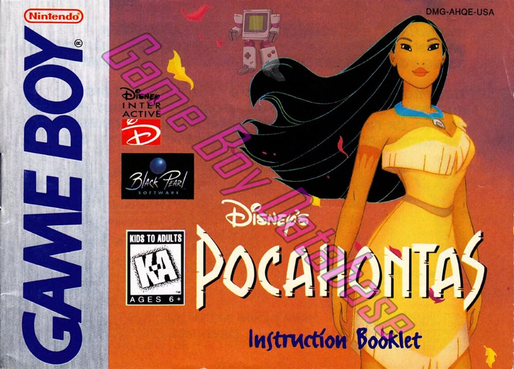 Pocahontas (Disney's) USA Front of the booklet