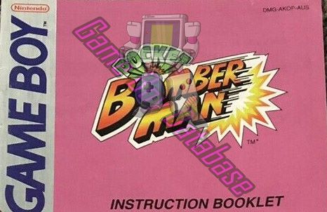 Pocket Bomber Man AUS Front of the booklet