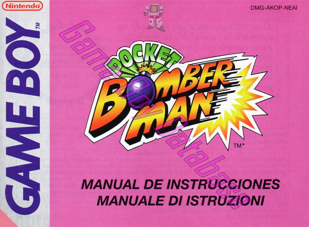 Pocket Bomber Man NEAI Front of the booklet