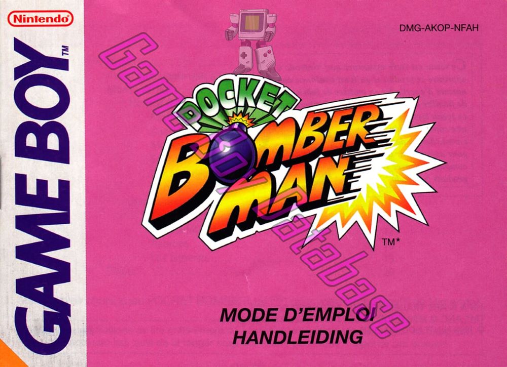 Pocket Bomber Man NFAH Front of the booklet