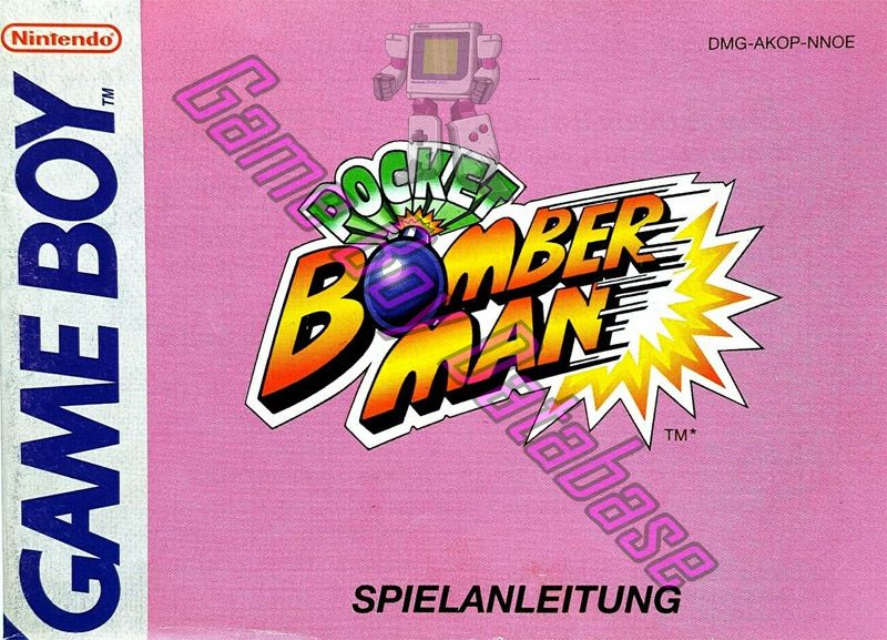 Pocket Bomber Man NNOE Front of the booklet