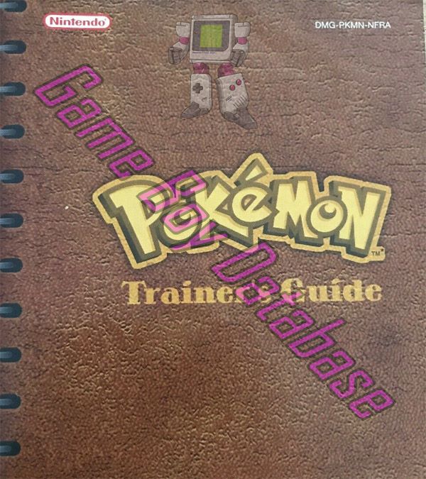 Pokemon Version bleue NFRA-2 Front of the booklet