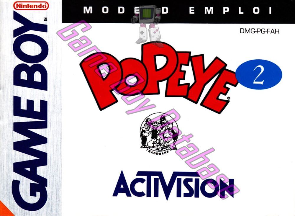 Popeye 2 FAH Front of the booklet