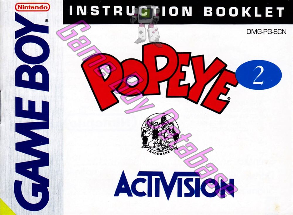 Popeye 2 SCN Front of the booklet