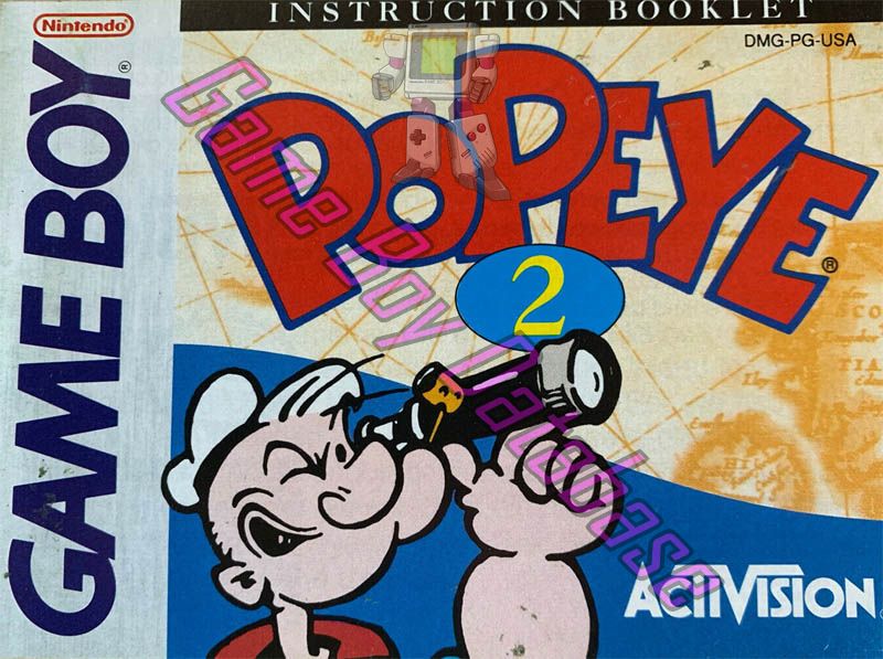 Popeye 2 USA Front of the booklet