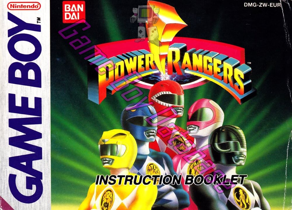 Power rangers EUR Front of the booklet