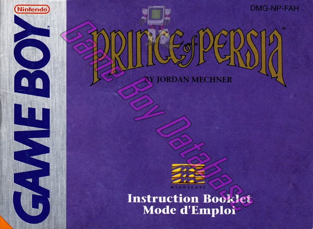 Prince of Persia FAH Front of the booklet