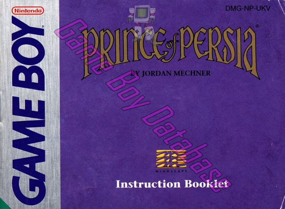 Prince of Persia UKV Front of the booklet