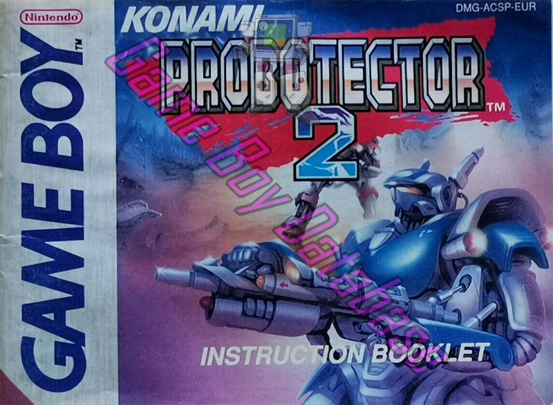 Probotector 2 EUR Front of the booklet