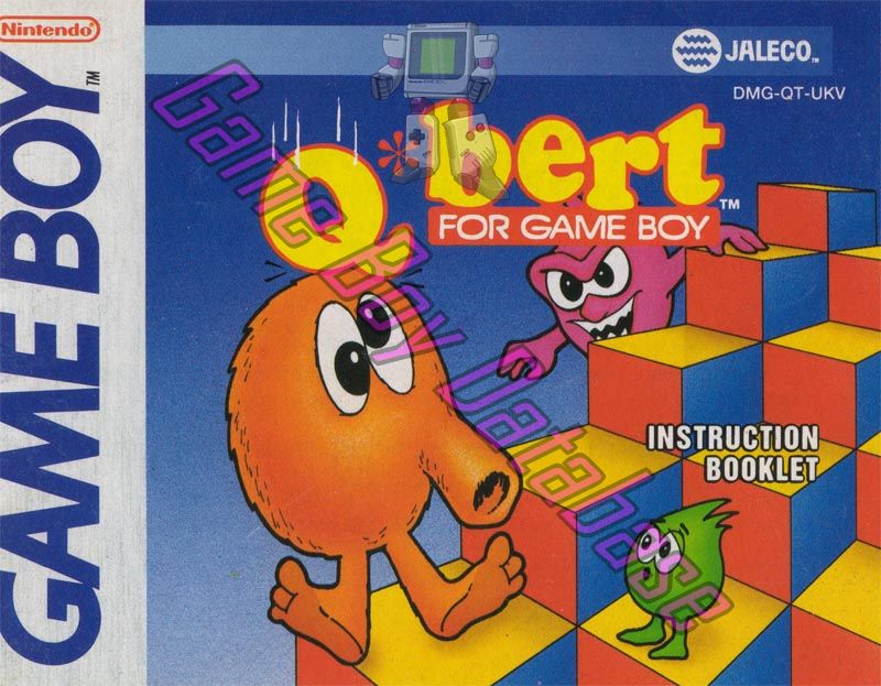 Q*Bert UKV Front of the booklet