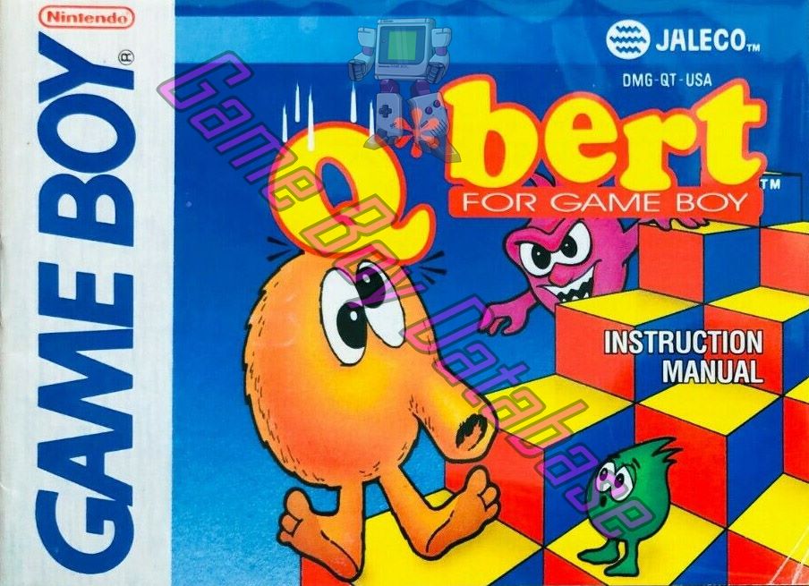 Q*Bert USA Front of the booklet