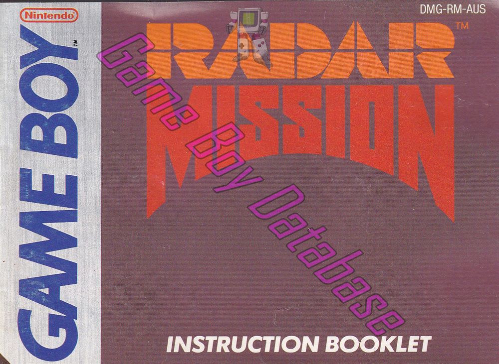 Radar Mission AUS Front of the booklet