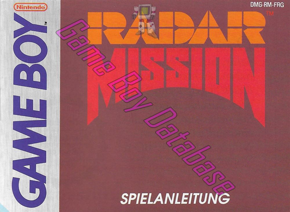 Radar Mission FRG-1 Front of the booklet