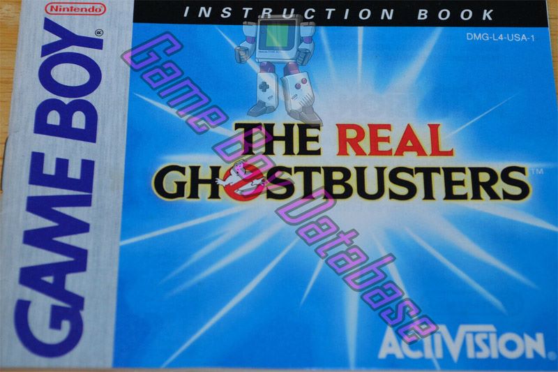 Real Ghostbusters (the) USA-1 Front of the booklet