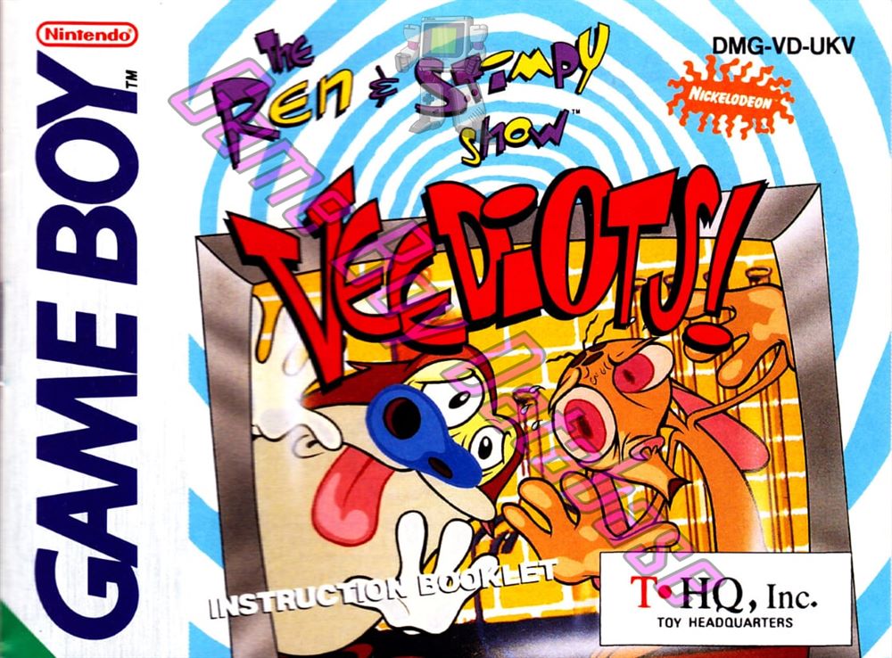 Ren & Stimpy Show Veediots! (the) UKV Front of the booklet