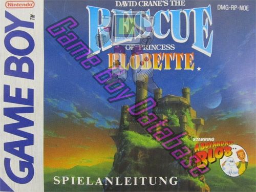 Rescue of Princess Blobette (David Crane's the) NOE Front of the booklet