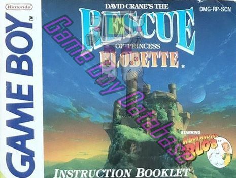 Rescue of Princess Blobette (David Crane's the) SCN Front of the booklet