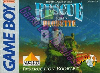 Rescue of Princess Blobette (David Crane's the) USA Front of the booklet