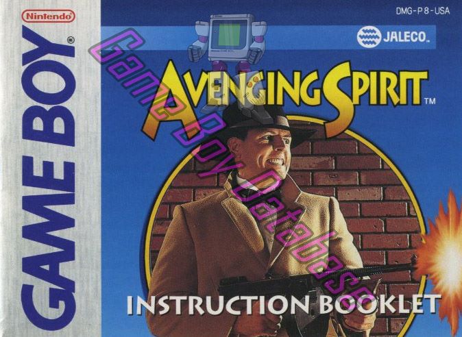 Avenging Spirit USA Front of the booklet