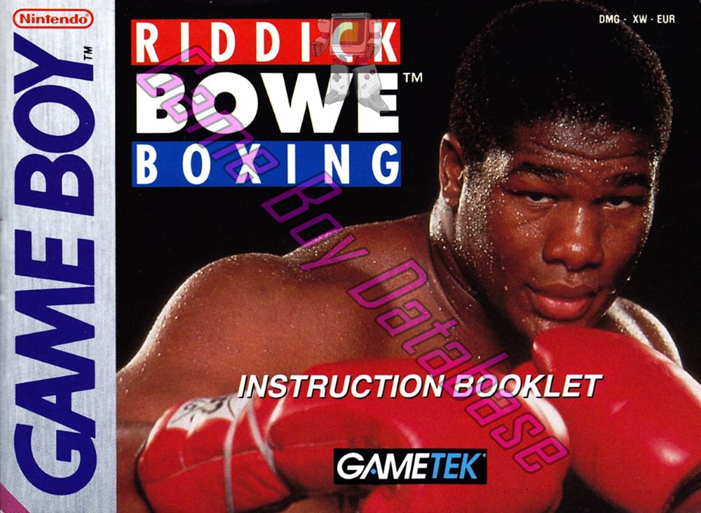 Riddick Bowe Boxing EUR Front of the booklet