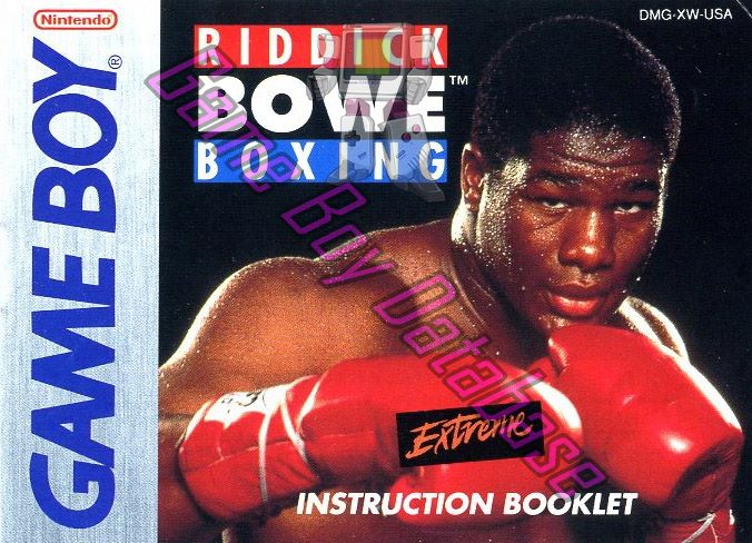 Riddick Bowe Boxing USA Front of the booklet