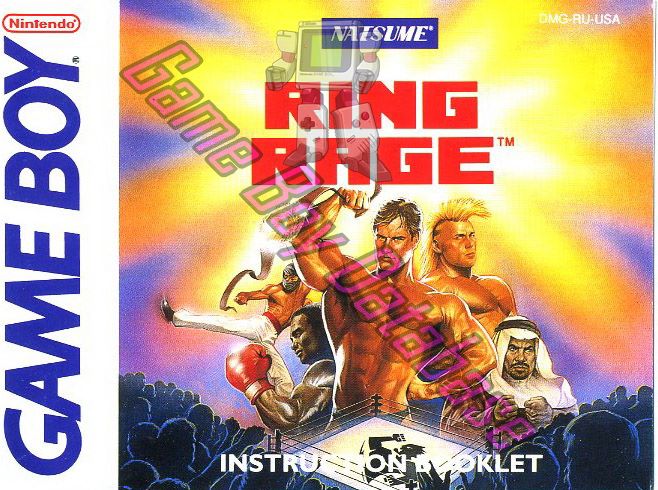 Ring Rage USA Front of the booklet