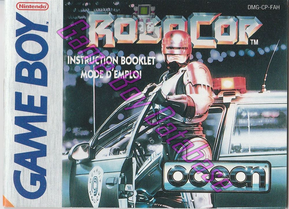 RoboCop FAH Front of the booklet