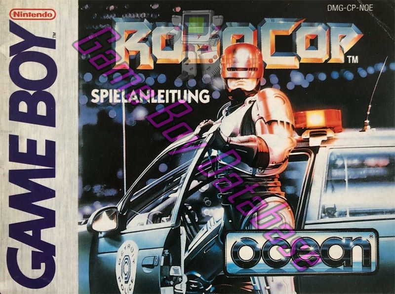 RoboCop NOE Front of the booklet