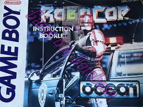 RoboCop UKV Front of the booklet