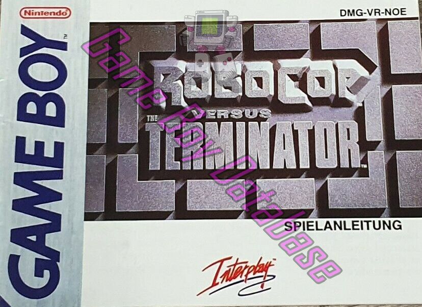 RoboCop versus the Terminator NOE Front of the booklet