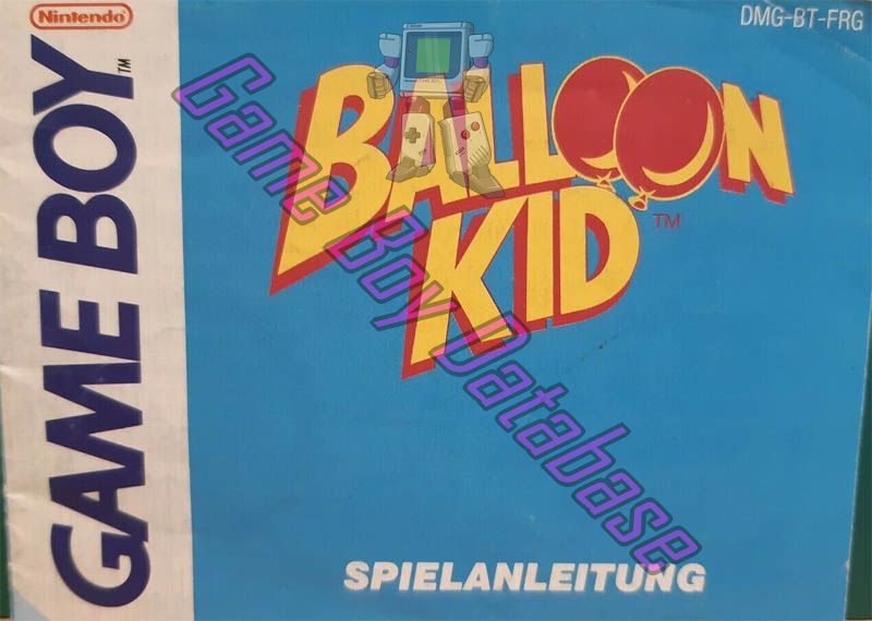 Balloon Kid FRG Front of the booklet