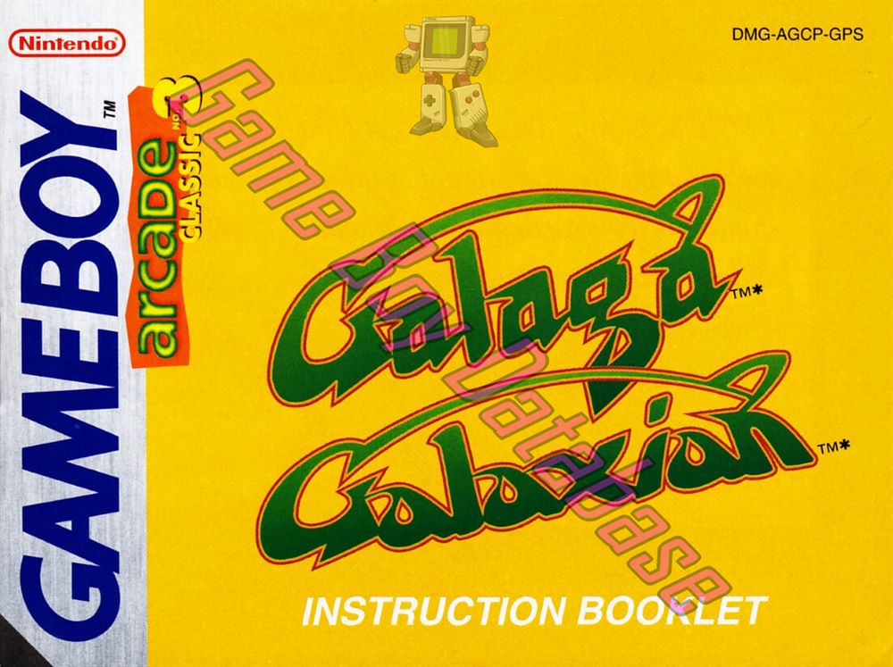 Arcade Classic no.3 Galaga - Galaxian GPS Front of the booklet