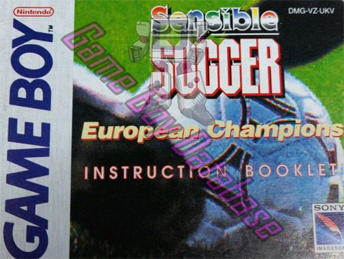 Sensible Soccer UKV Front of the booklet