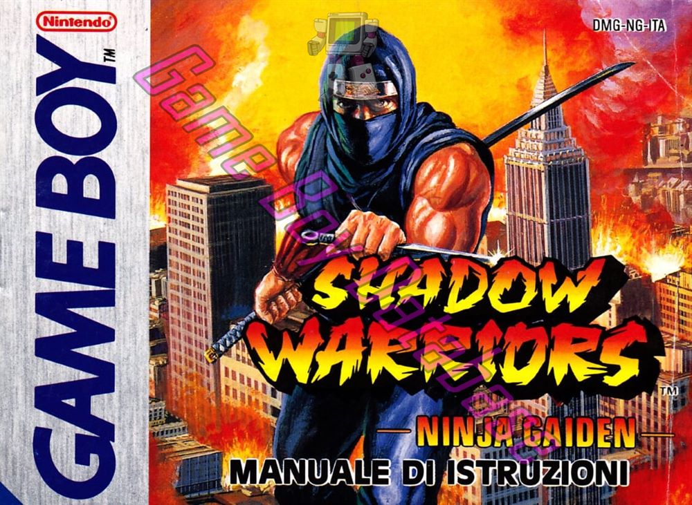 Shadow Warriors Ninja gaiden ITA Front of the booklet