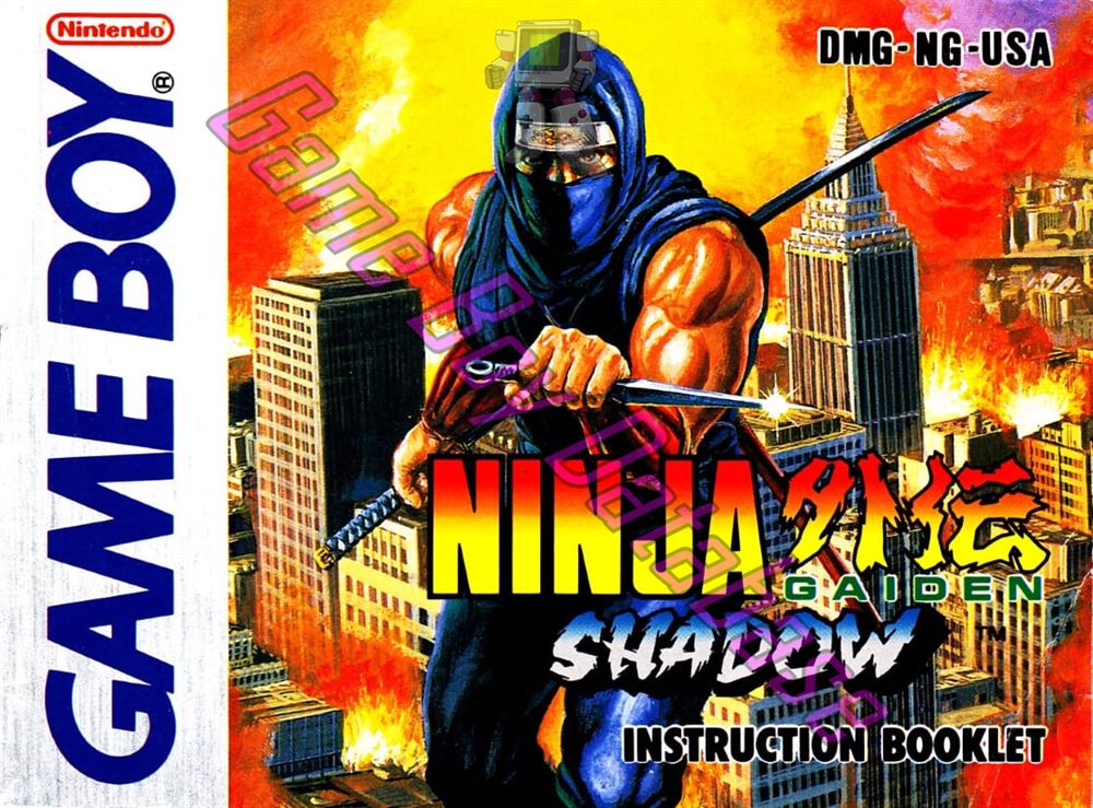 Ninja gaiden Shadow Warriors USA Front of the booklet