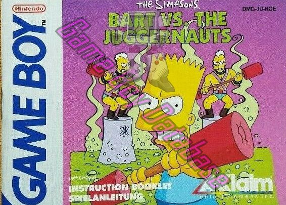 Simpsons Bart vs. the Juggernauts (the) NOE Front of the booklet