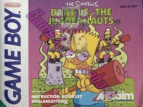 Simpsons Bart vs. the Juggernauts (the) UKV Front of the booklet