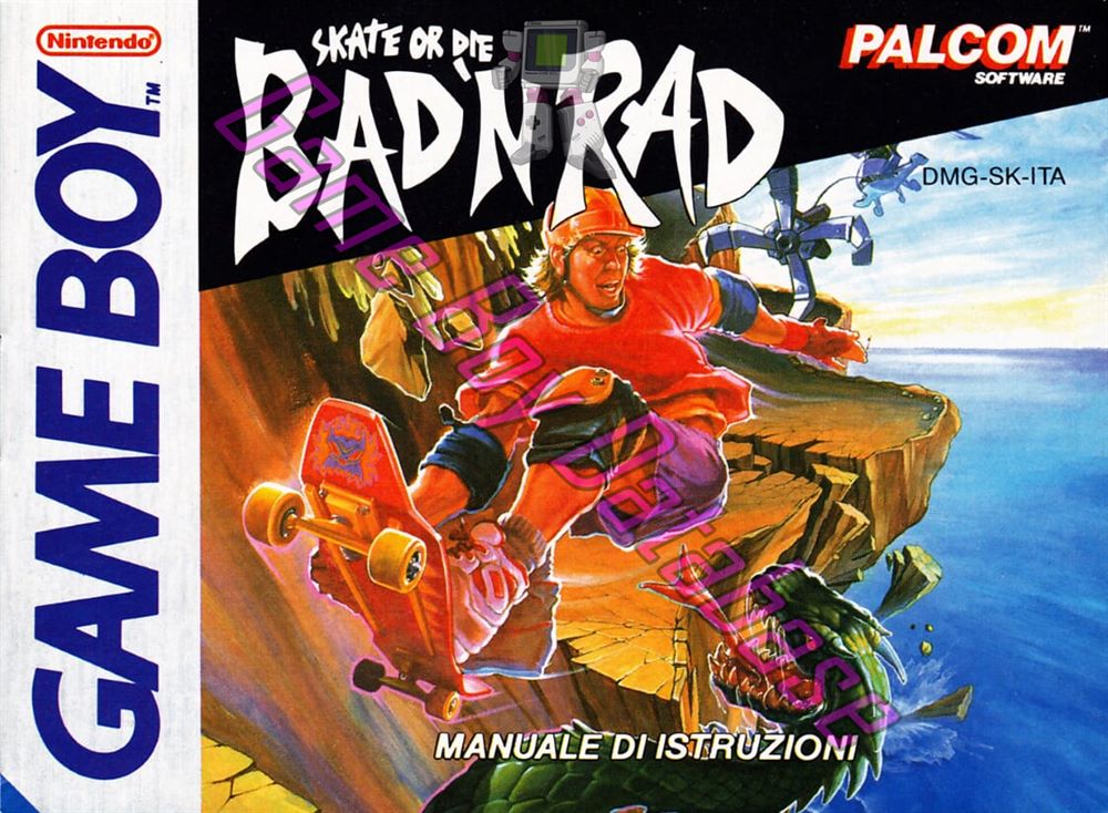 Bad'n Rad (Skate or Die) ITA Front of the booklet